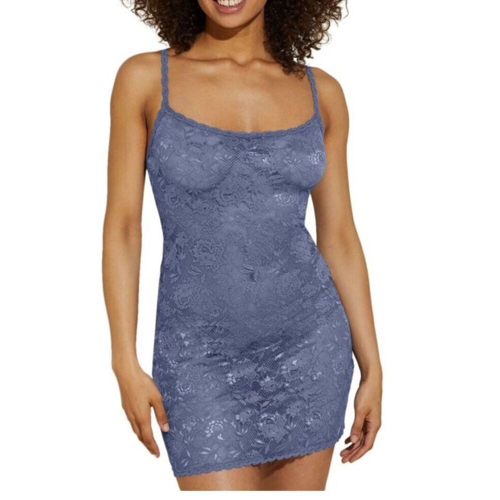 Cosabella Womens Lace Foxie Chemise, Blue Small